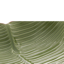 Load image into Gallery viewer, Ceramic Banana Leaf Serving Plate 23.5x22x6.5cm.
