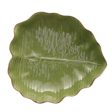Load image into Gallery viewer, Ceramic Banana Leaf Serving Plate.
