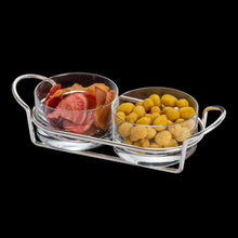 Load image into Gallery viewer, Silver Plated Double Dish  24x10x8cm.

