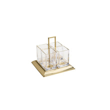 Load image into Gallery viewer, Torcello Golden Steel Cutlery Holder 24X22cm.
