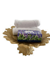 Load image into Gallery viewer, Gold Flower Cake Plate.
