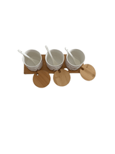 Load image into Gallery viewer, White Porcelaine Canister Set With Gold Design.
