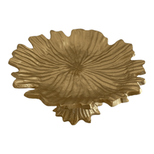 Load image into Gallery viewer, Gold Flower Cake Plate.

